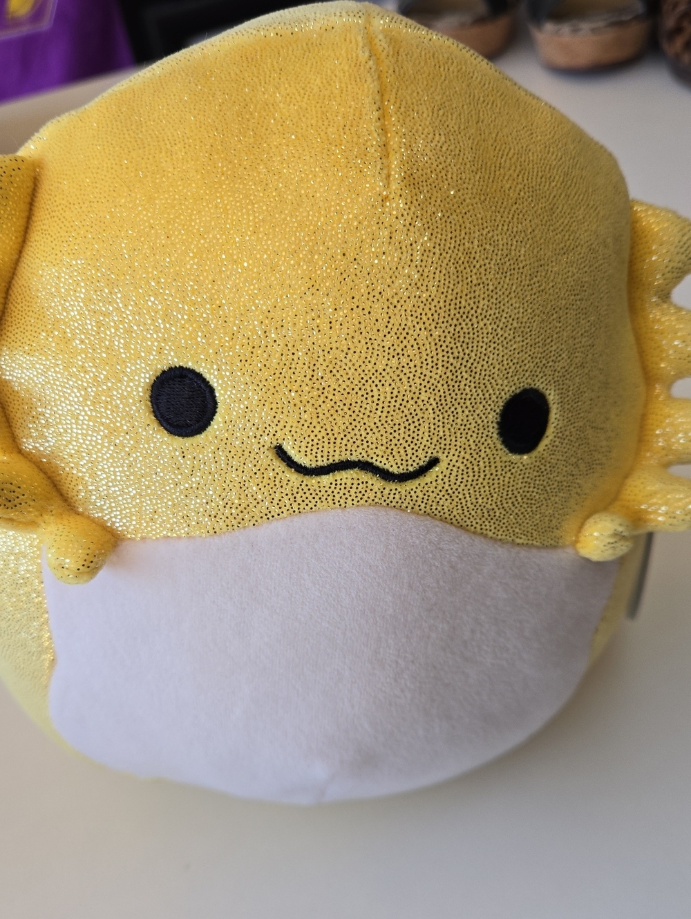 NWT Yellow Axolotl Plush Squishmallow-Style Cute Plush